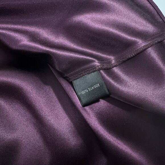 Lafayette 148 NY Long Sleeves Button-Down Medium Purple Silk Blouse sz 8 - Picture 4 of 11